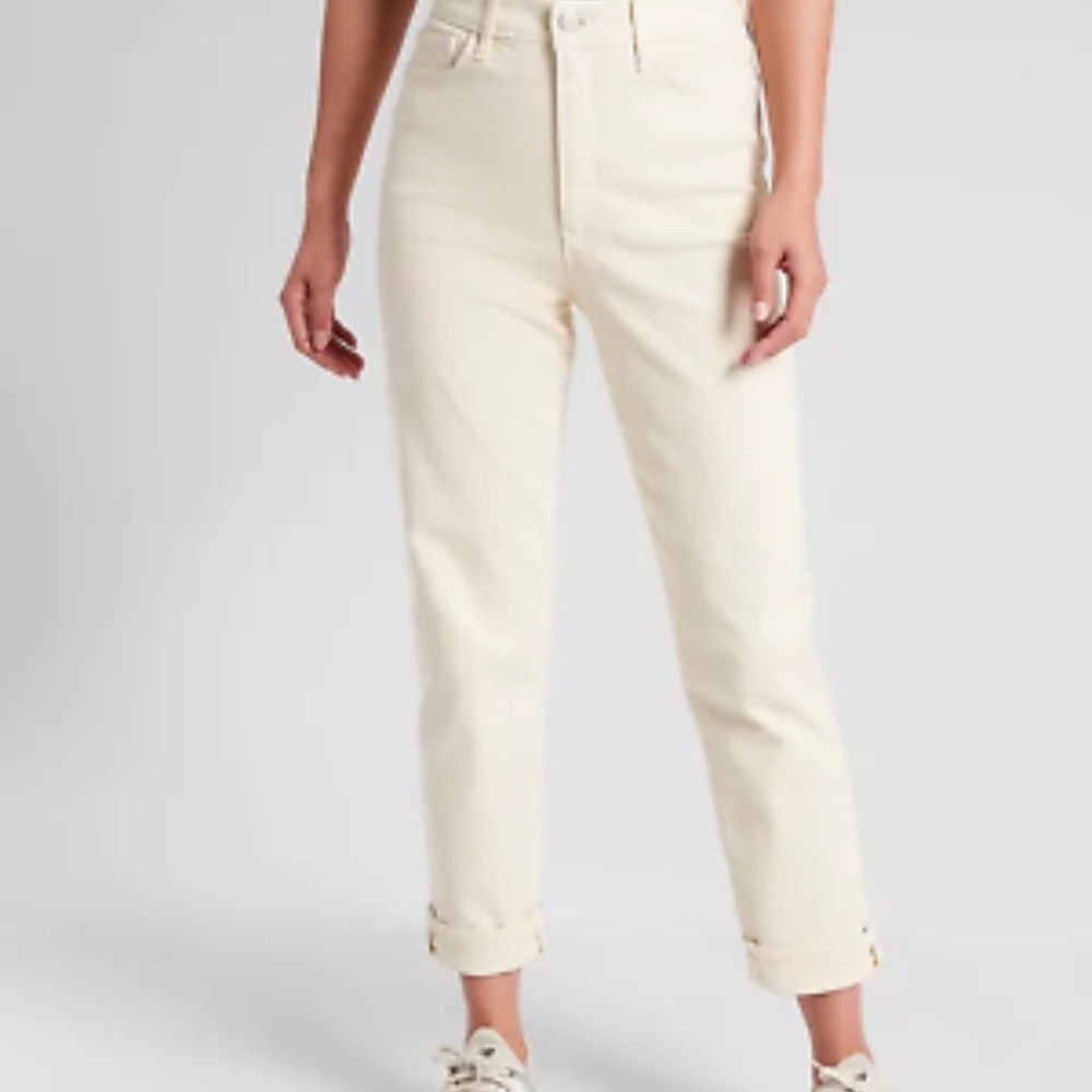 Athleta Straight Leg Ankle Length Jean in Bone 6